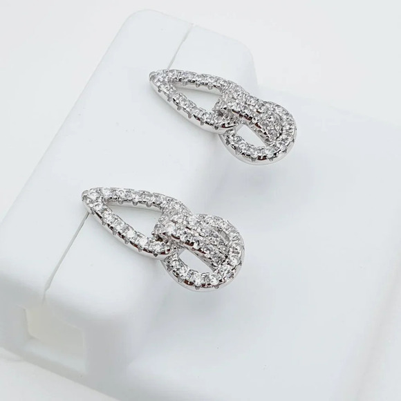 925 Sterling Silver Cubic Zirconia Earrings, U19254710 - Picture 11 of 11